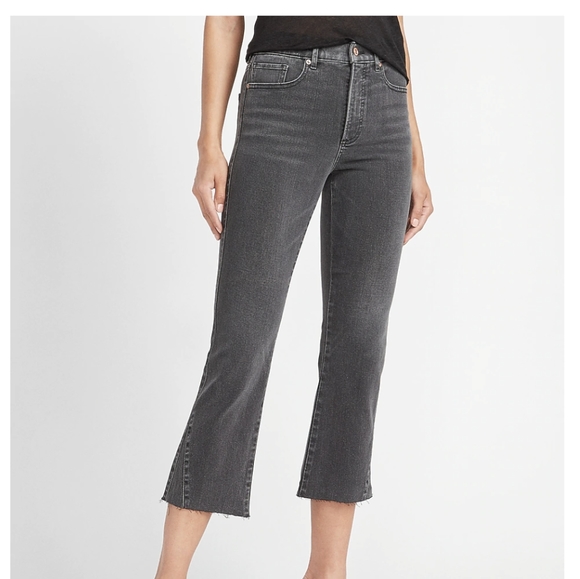 Cropped Flare High Rise Jeans - Picture 1 of 5